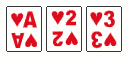 スリー カード ポーカー-ストレート　フラッシュ